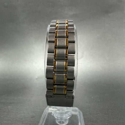Seiko Tank Watch 22mm Women Champagne Dial Two Tone 4J41-5030 New Battery7