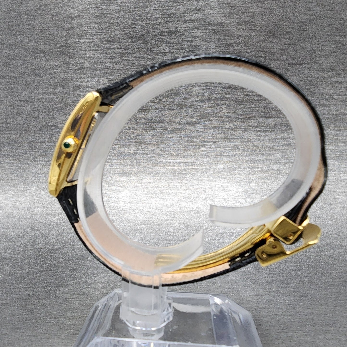 JBK Jacqueline Kennedy Tank Watch Women 22mm White Dial Gold Tone Rectangle Runs6