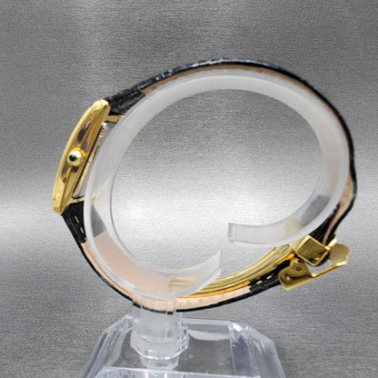JBK Jacqueline Kennedy Tank Watch Women 22mm White Dial Gold Tone Rectangle Runs6