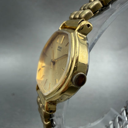 Seiko Watch Women 26mm Champagne Dial Gold Tone Round 1421-5180 New Battery3