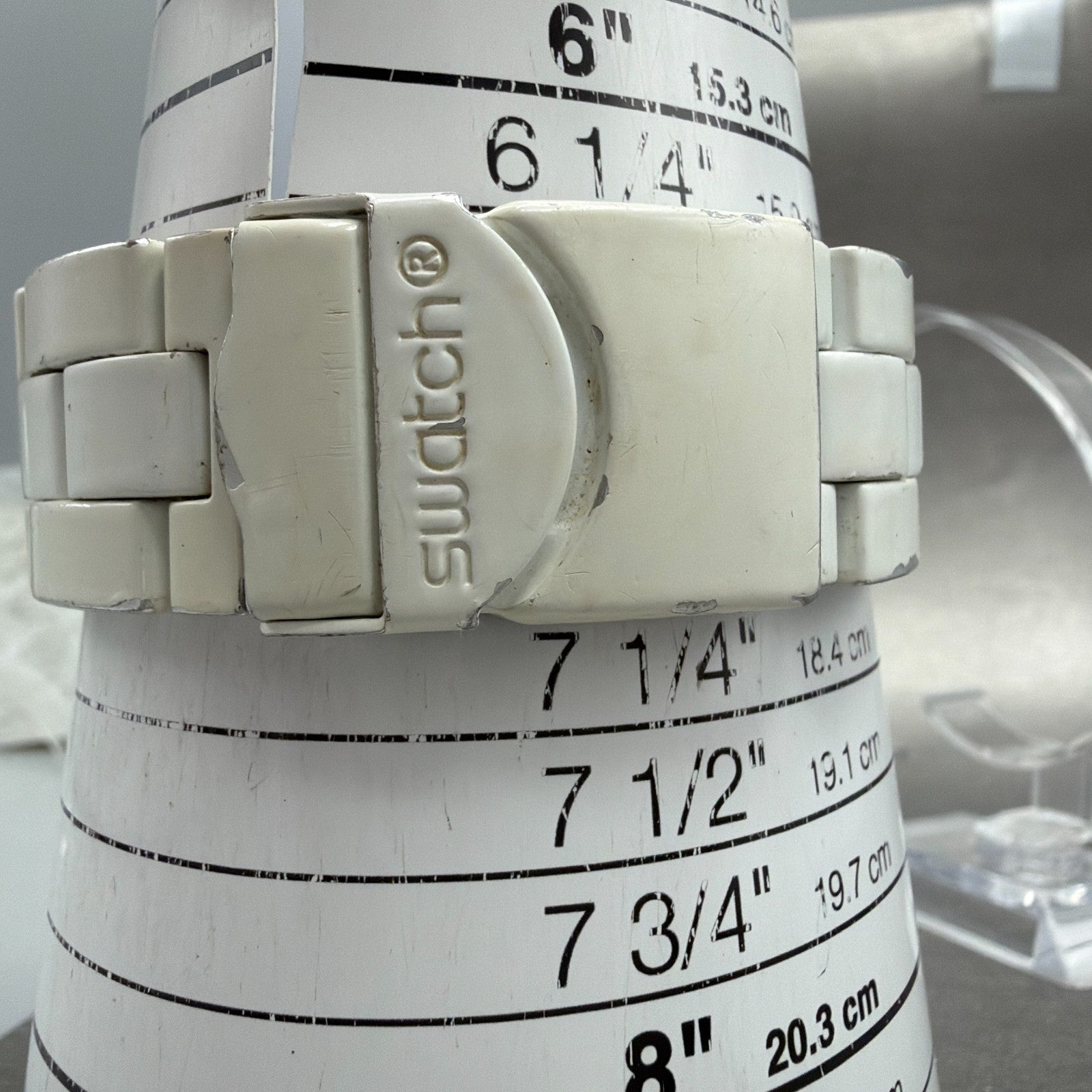 Swatch Irony Diaphane Full-Blooded Chrono Watch Men 43mm White Dial Clear NewBat10