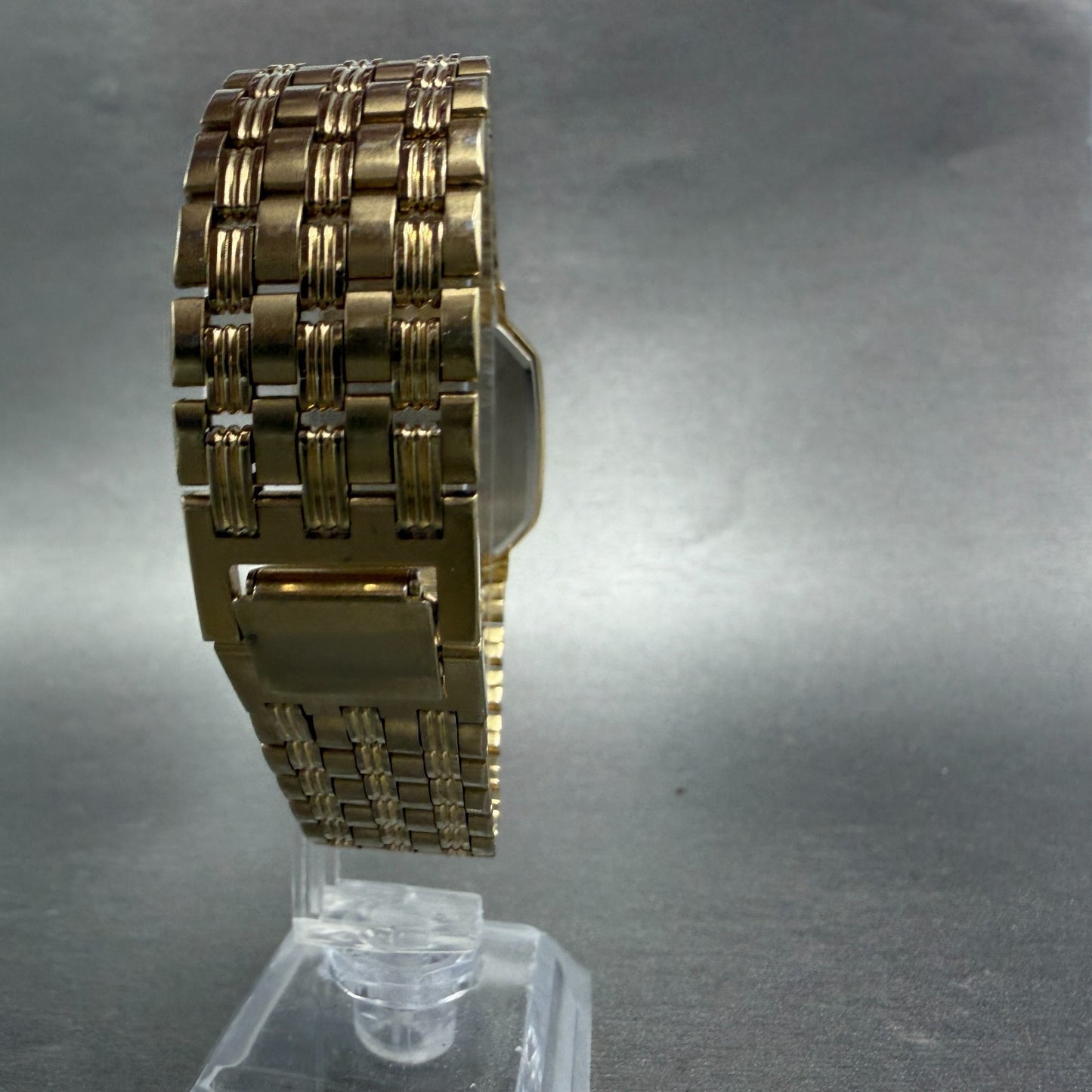 Seiko Watch Men 28mm Champagne Dial Gold Tone Date Octagon 5P39-5B49 New Battery7