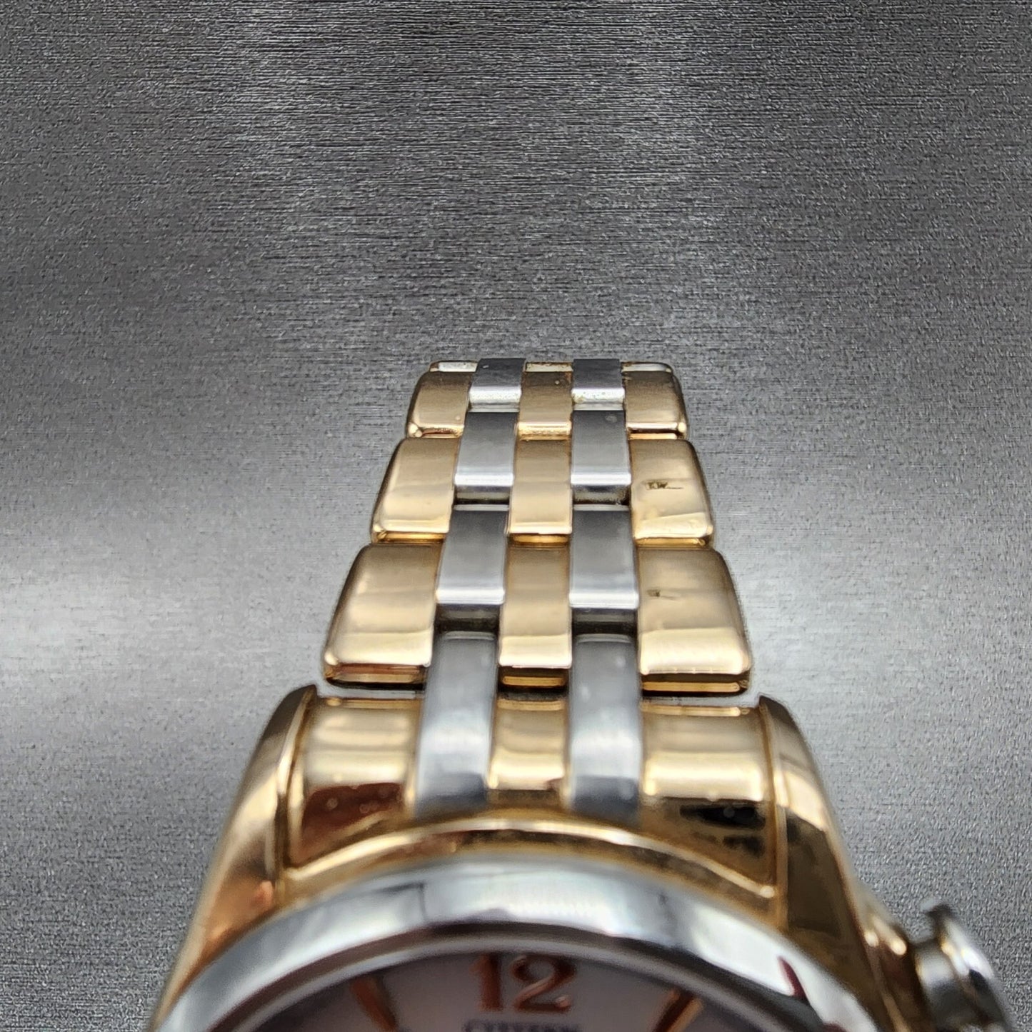 Citizen EcoDrive World Time Watch Women 41mm MOP Dial Two Tone Date Works4