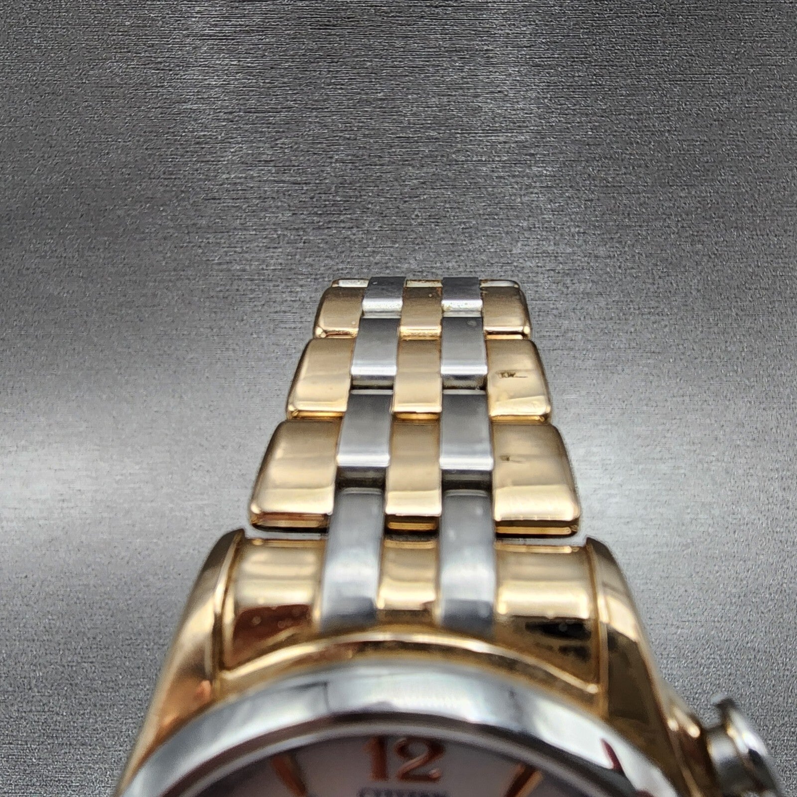 Citizen EcoDrive World Time Watch Women 41mm MOP Dial Two Tone Date Works4