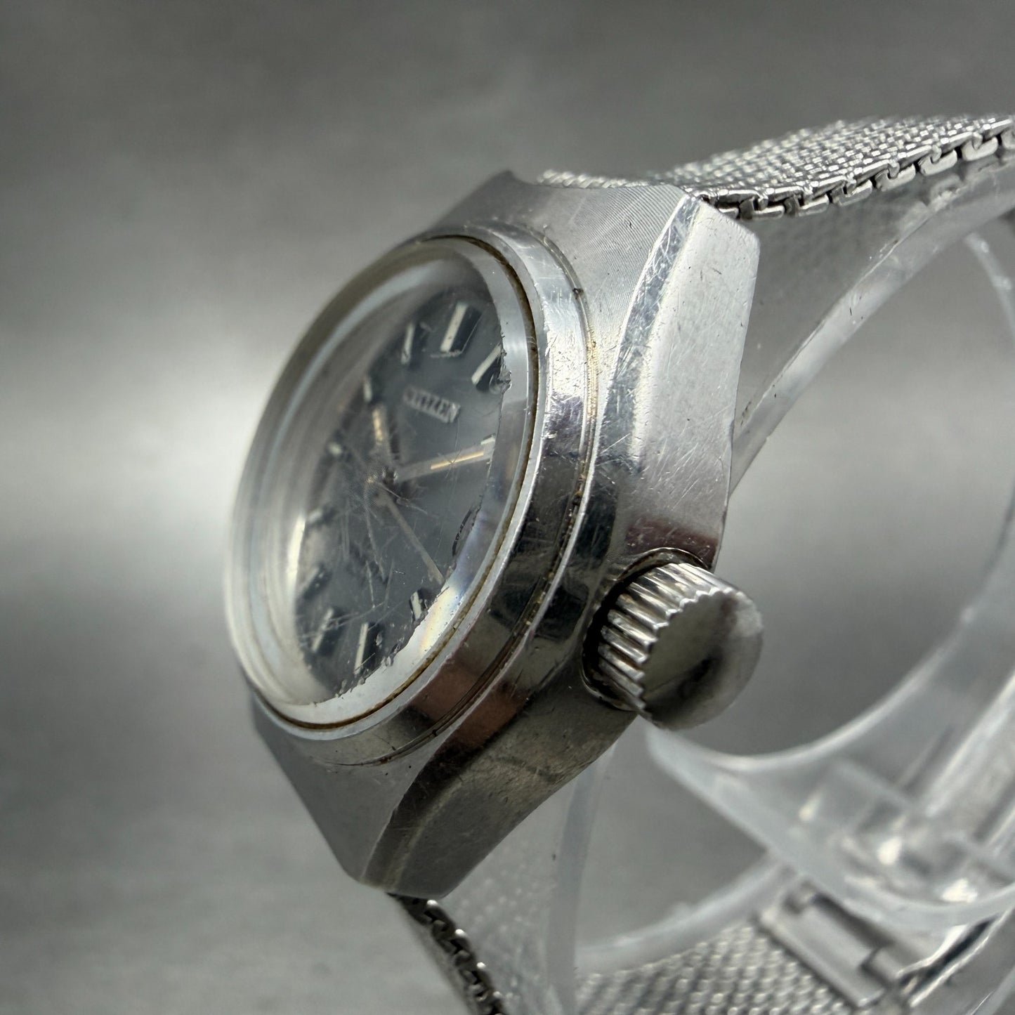 Citizen Cosmostar Watch Women 22mm Silver Dial Silver Tone Date Manual Runs ABC12