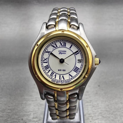 Citizen Elegance Watch Women 26mm White Dial Two Tone Date 4613-S41886 New Batt0