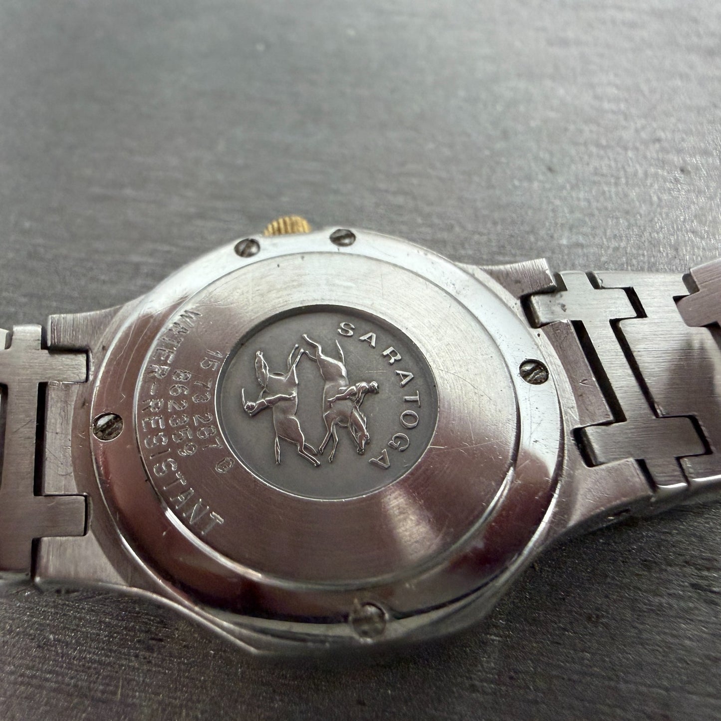 Concord Saratoga Watch Women 23mm White Dial Two Tone Diamond Bezel 15 73 28710