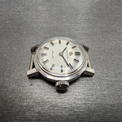 Certina New Art Watch Women 20mm White Dial Steel Round Manual Wind PARTS6