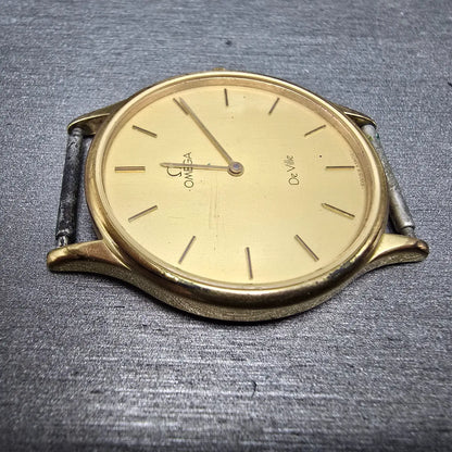 Omega De Ville Watch Men 32mm Gold Dial Gold Tone 195.0039 PARTS  Vintage4