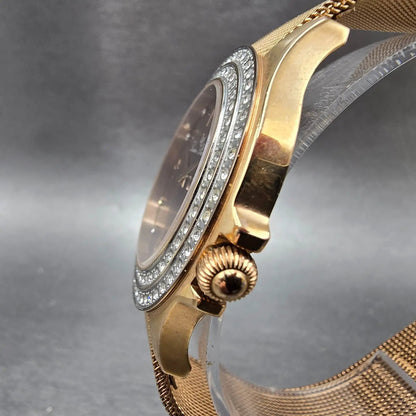 Lucien Piccard Balmhorn Watch Women 37mm MOP Dial Rose Gold Gem set Round Newbat2