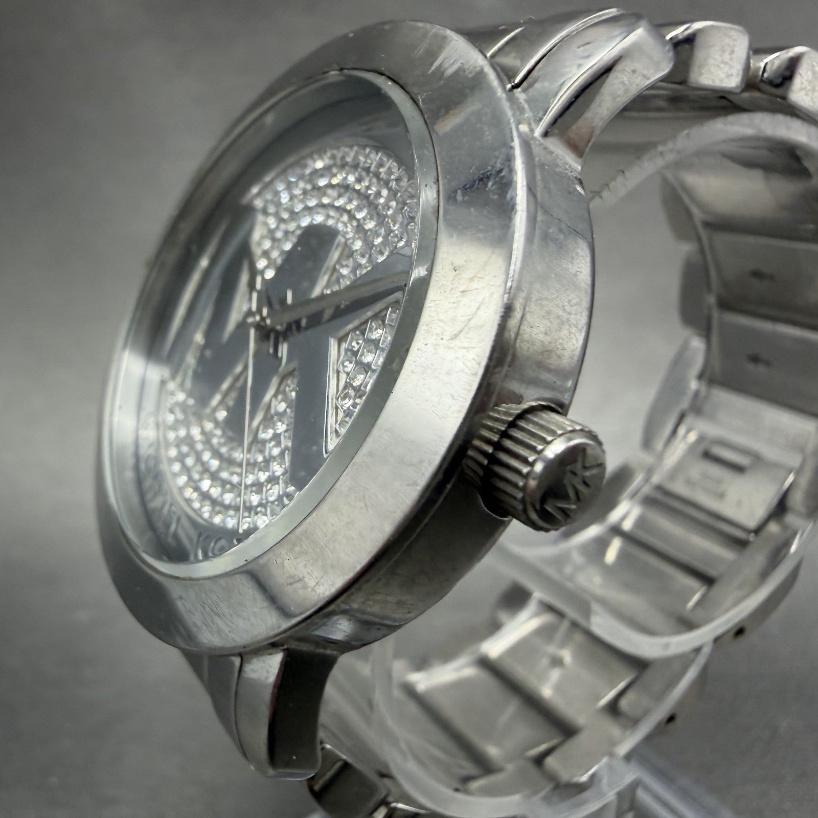 Michael kors Watch Women 38mm Silver Dial Silver Tone Round MK-3375 New battery2