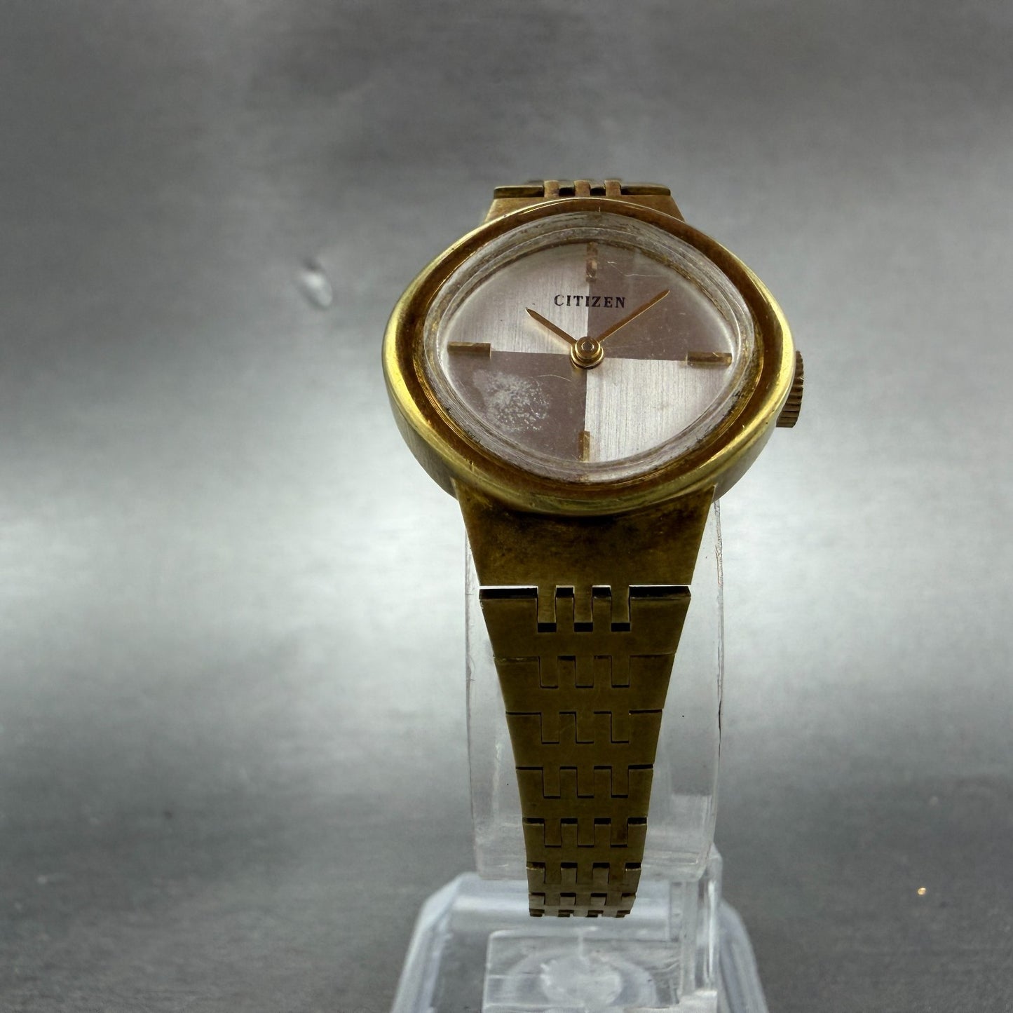 Citizen Watch Women 23mm White Dial Gold Tone Oval Manual Wind PARTS!!!!!!!!!!!!5