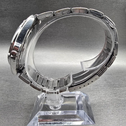 Seiko Alba Watch Men 39mm Luminous Dial Silver Tone Date V732-0S00 New Battery6