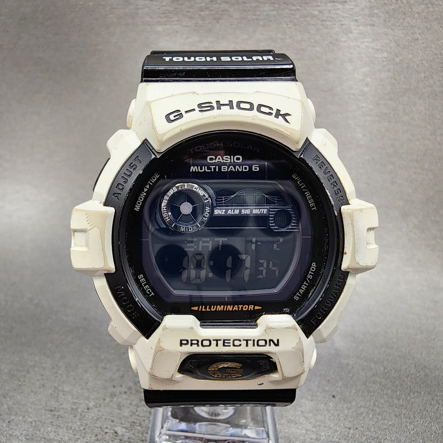 Casio GShock GWX8900B Watch Men 53mm Digital White Black Solar Atomic Works0