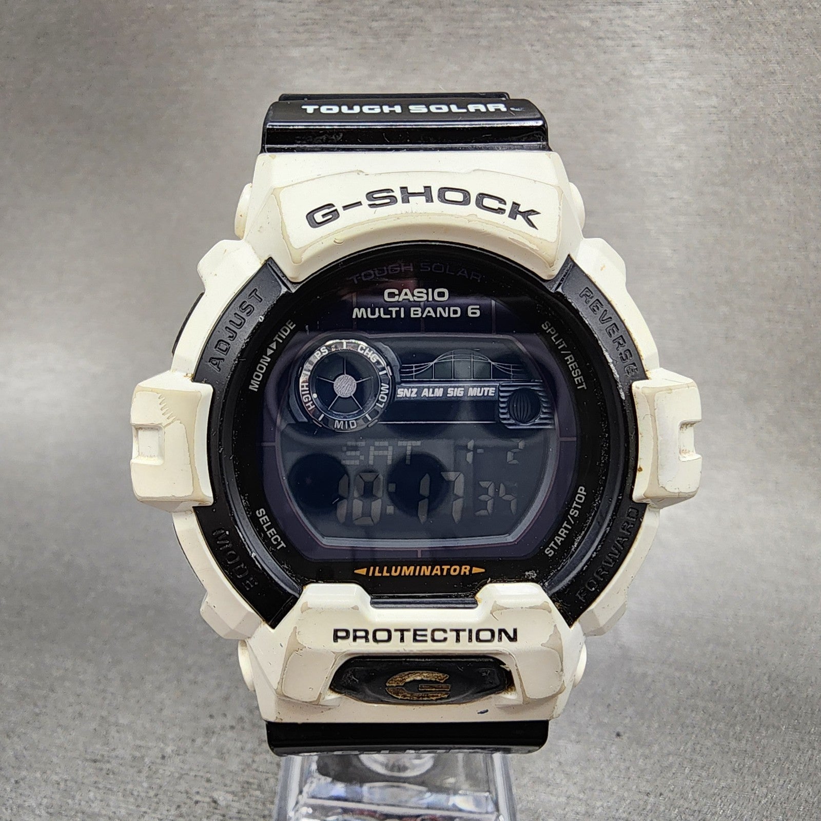 Casio GShock GWX8900B Watch Men 53mm Digital White Black Solar Atomic Works0