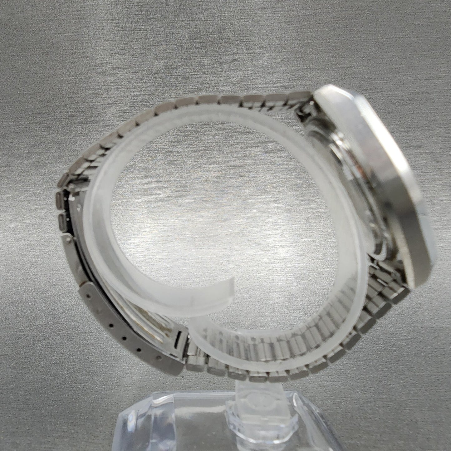 Seiko Type II Watch Men 34mm Silver Dial Silver Tone Daydate 7123-7080 PARTS