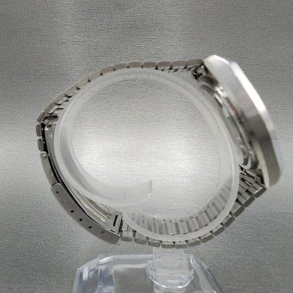 Seiko Type II Watch Men 34mm Silver Dial Silver Tone Daydate 7123-7080 PARTS