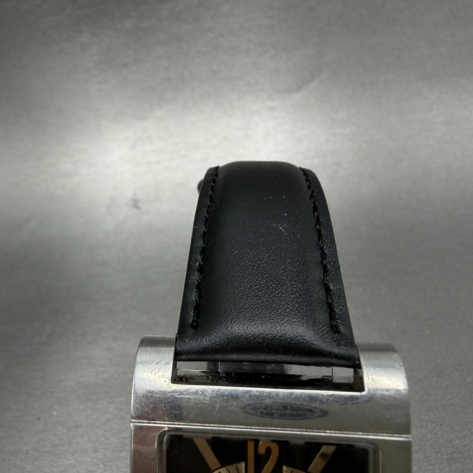 Technos Watch Men 32mm Black Dial Two Tone Daydate Rectangle T2046 New Battery4