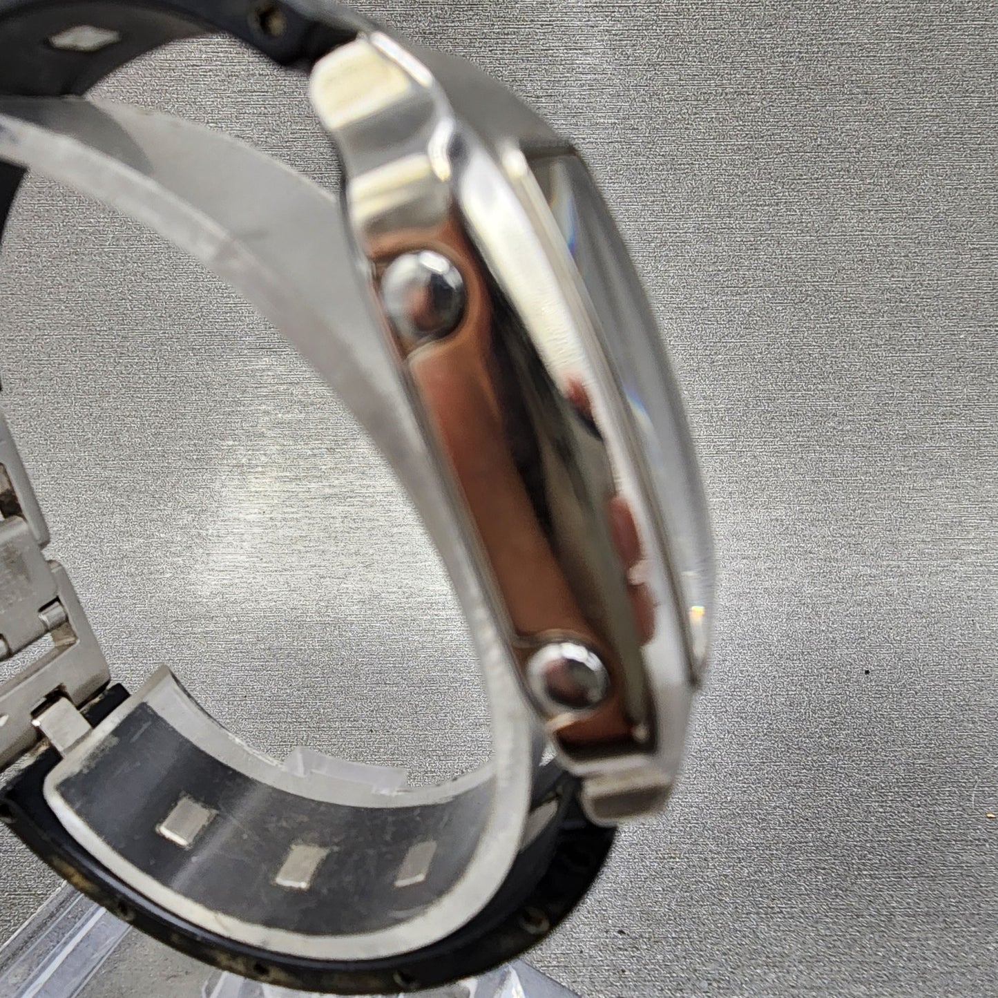 Casio Csterna Watch Women 25mm Digital Silver Tone Rectangle CSN022 New Battery3