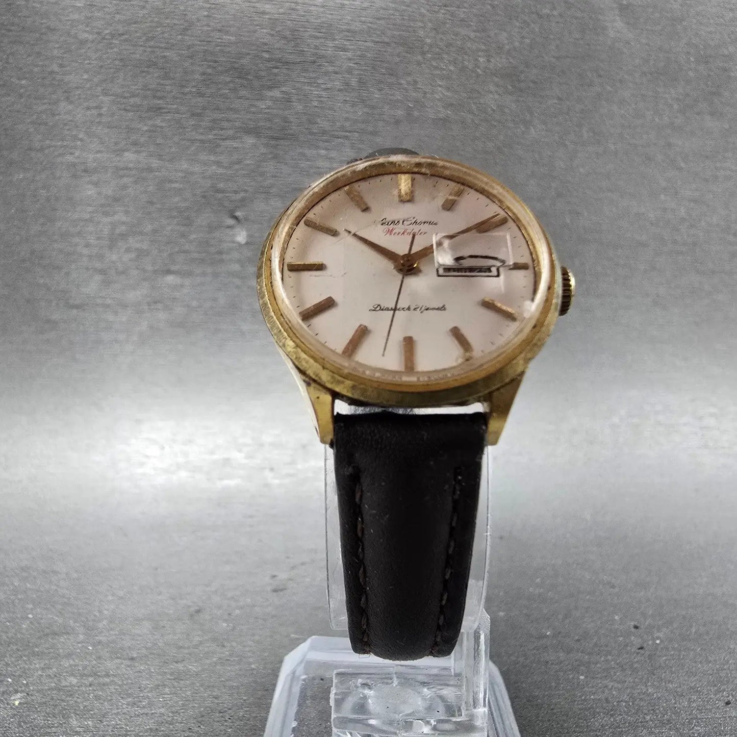 Seiko Chorus Watch Women 26mm Silver Dial Gold Tone Manual 2119-0010 Runs VTG5