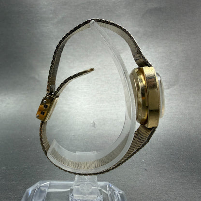 Bulova Accutron Watch Women 23mm Brown Dial Gold Tone Date New Battery Vintage8