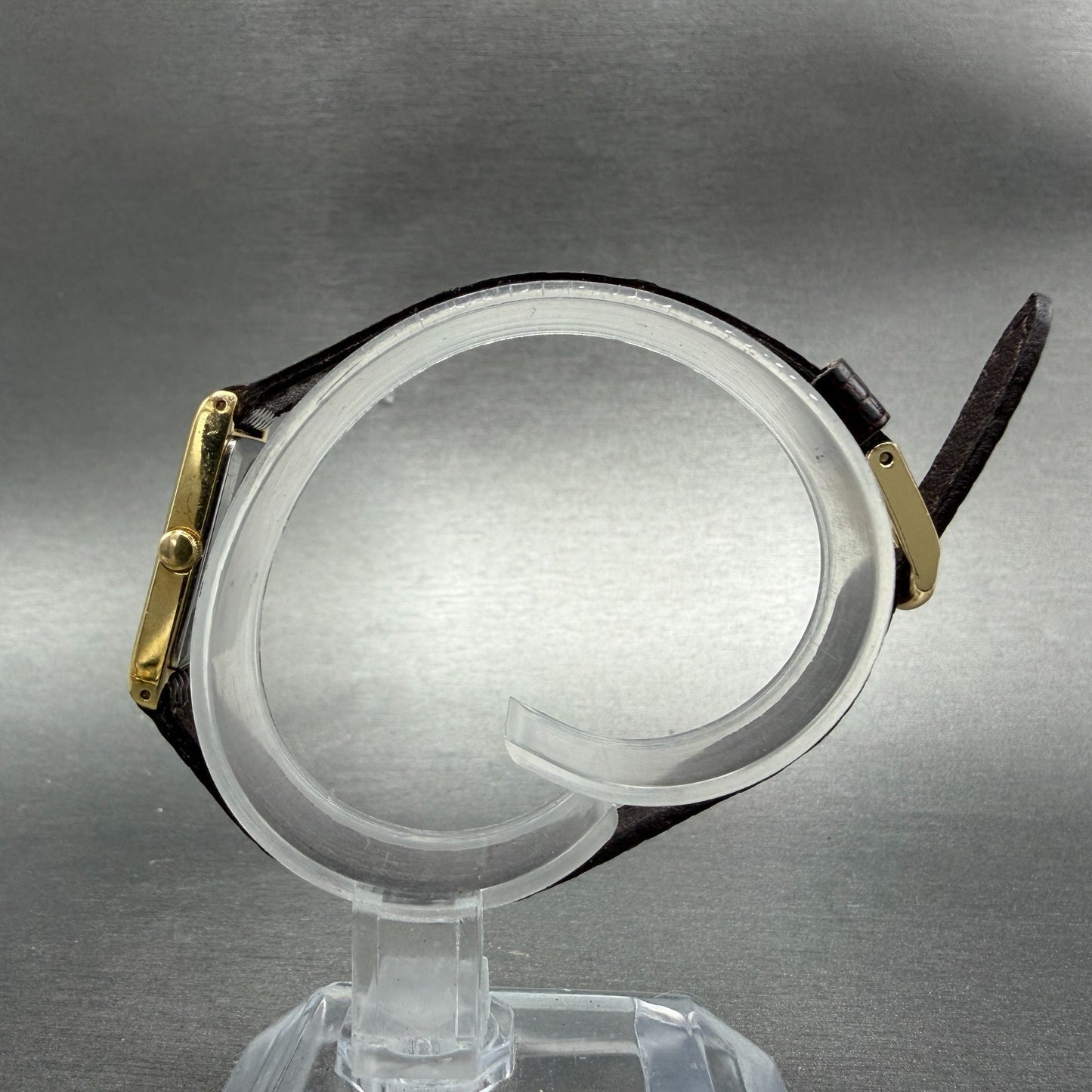 Seiko Tank Watch Women 13mm Gold Dial Gold Tone Rectangle 2e20-6120 New Battery6