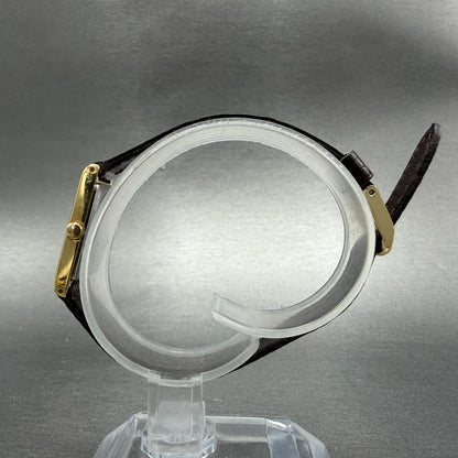 Seiko Tank Watch Women 13mm Gold Dial Gold Tone Rectangle 2e20-6120 New Battery6