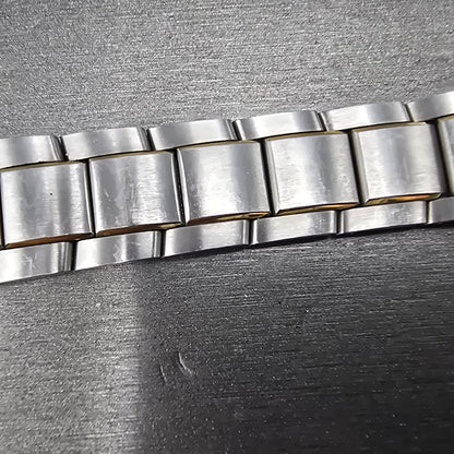 Movado Museum Bracelet 18mm Two Tone Stainless Steel Butterfly Clasp 85-G1-8852