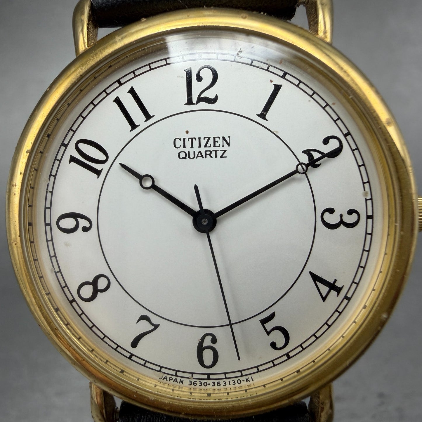 Citizen CQ Watch Men 32mm Silver Dial Gold Tone Round 3630-360788 New Battery1