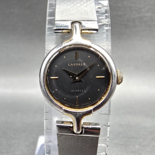 Seiko Lassale Watch Women 16mm Gray Dial Silver Tone Round 1E50-0079 New Battery0