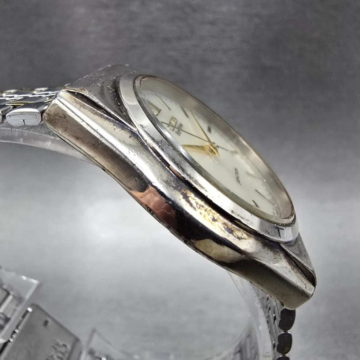 Citizen Junction Eco-Drive Watch Men 35mm Champpange Dial Two Tone Round Works P4