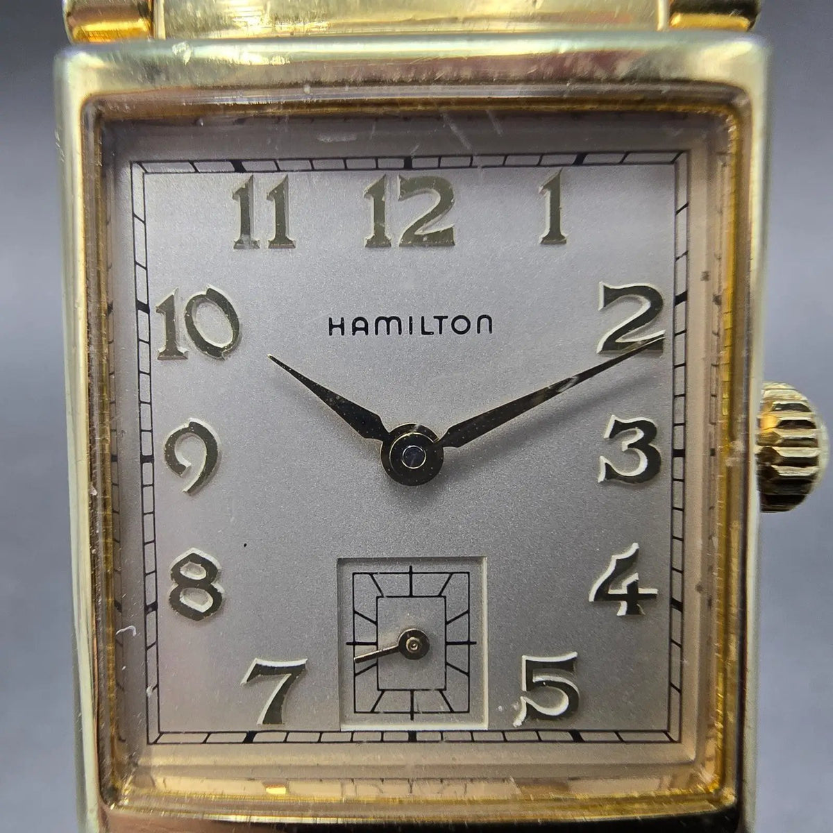Hamilton Wilshire Watch Men 22mm Silver Dial Gold Registered Edition  PARTS2