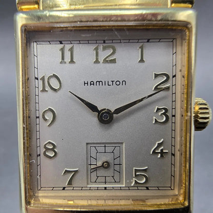 Hamilton Wilshire Watch Men 22mm Silver Dial Gold Registered Edition  PARTS2