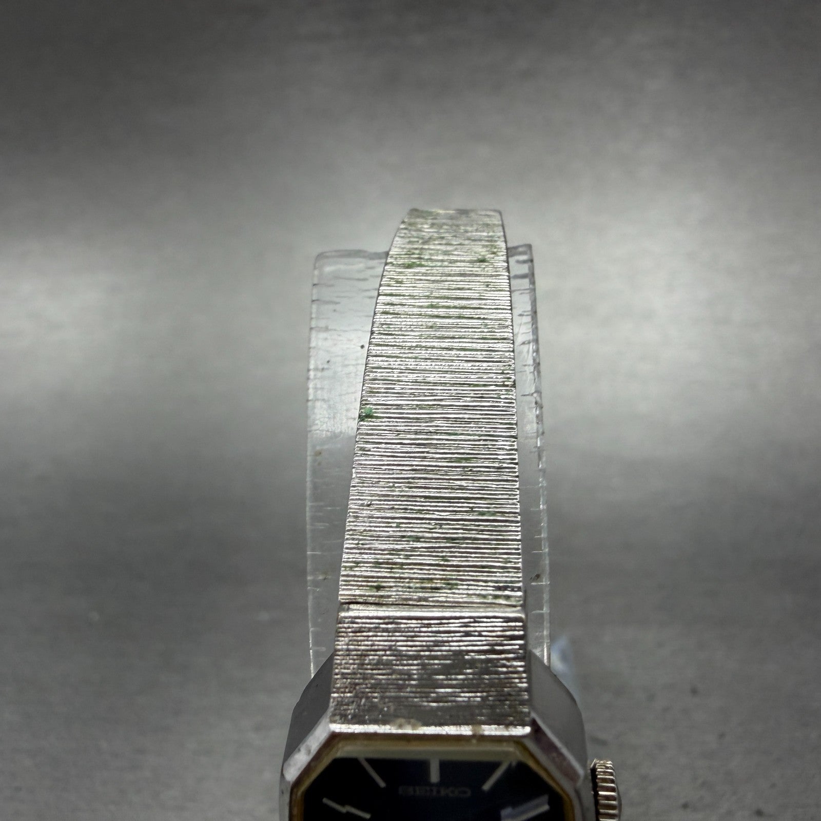 Seiko Watch Women 18mm Blue Dial Silver Tone Manual Octagon 11-3770 Runs 56HL4