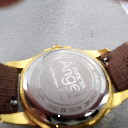 Invicta Angel Watch Women 33mm Gold Dial Gold Tone Round 15150 New Battery9