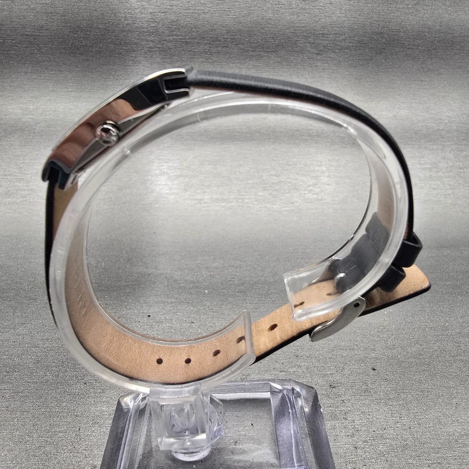 Skagen Denmark Watch Women 16mm Black Dial Silver Tone Rectangle 271SSLB New Bat6