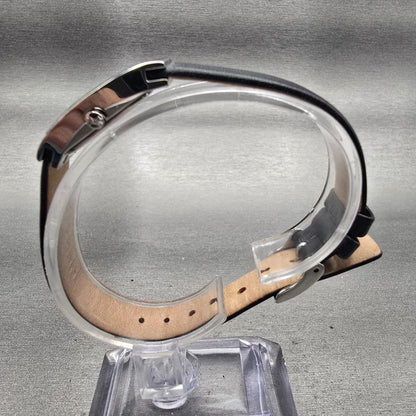 Skagen Denmark Watch Women 16mm Black Dial Silver Tone Rectangle 271SSLB New Bat6