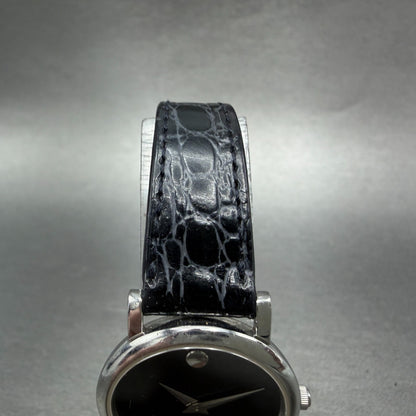 Movado Museum Watch Women 26mm Black Dial Steel Round 84 E4 0834 New Battery ABC4