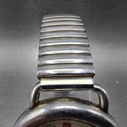Victorinox Swiss Army Cavalry Watch Men 37mm Cream Dial Silver Tone Date PART CH5