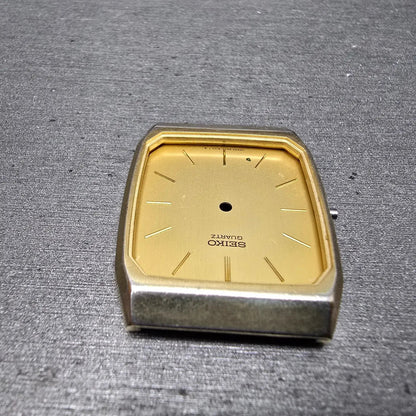 Seiko 6530-5080 Watch Case & Dial Champagne Dial Gold Tone Rectangle 27mm READ!!4
