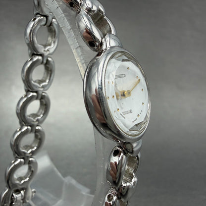 Seiko Tisse Watch Women 18mm White Dial Silver Tone Hearts 1F20-1B20 New Batt F43