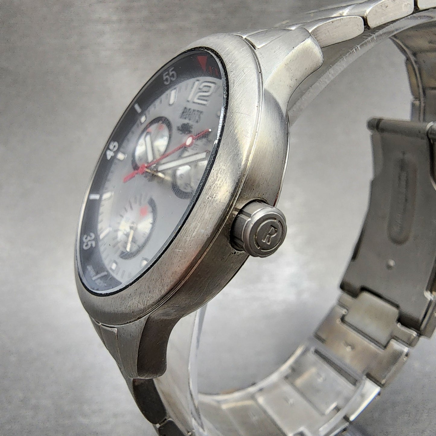 Roots Watch Men 39mm Silver Dial Silver Tone Daydate Pacific Rim New Battery2