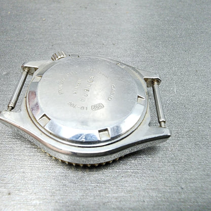 Casio Dive Watch Women 32mm Black Dial Two Tone Date Round LD700 New Battery11