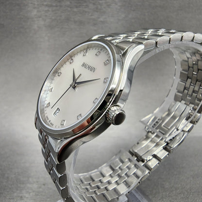Balmain Classic R Watch Women 32mm MOP Dial Stainless Steel Date Round2