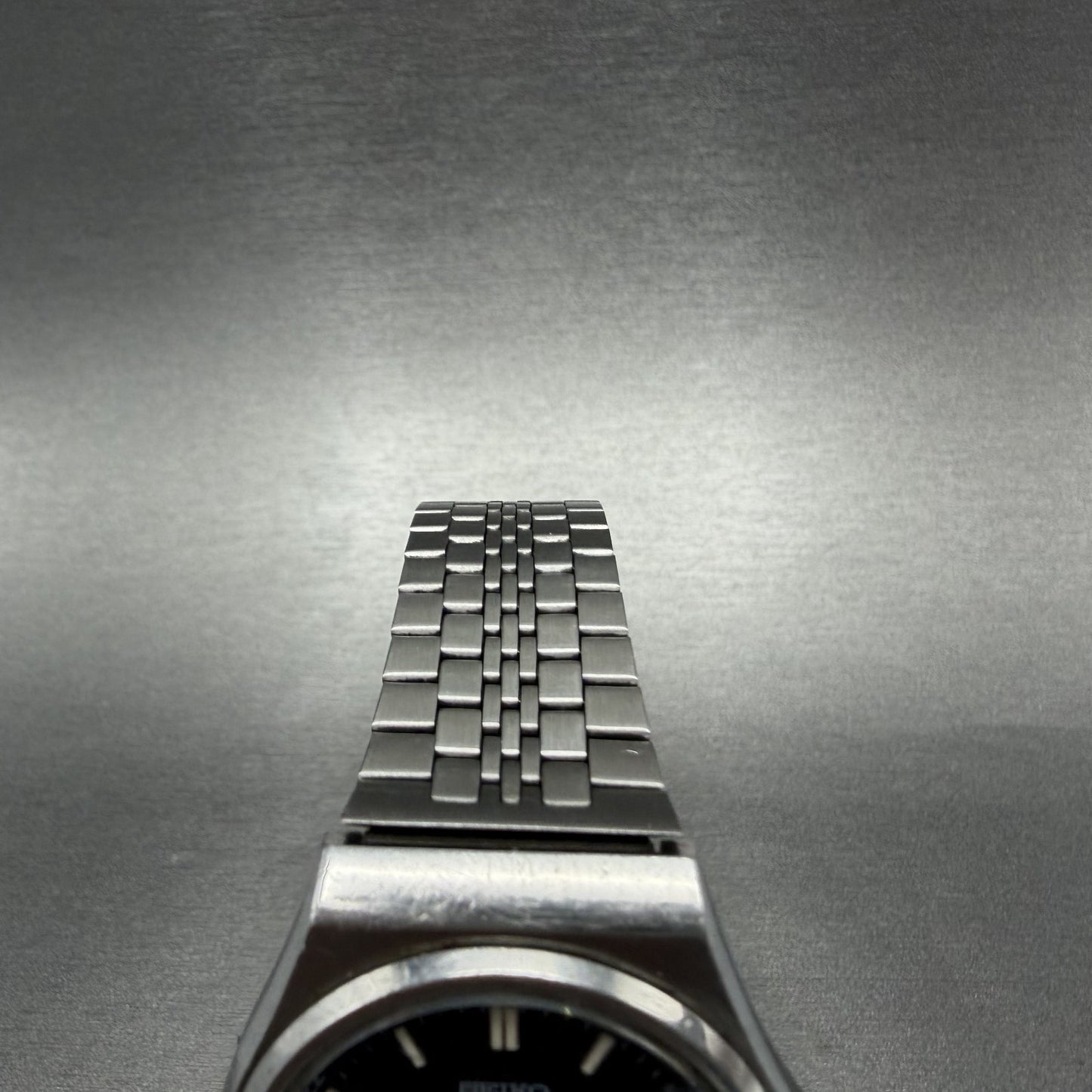 Seiko SilverWave Watch Men 35mm Black Dial Silver Tone 7121-7020 New Battery4
