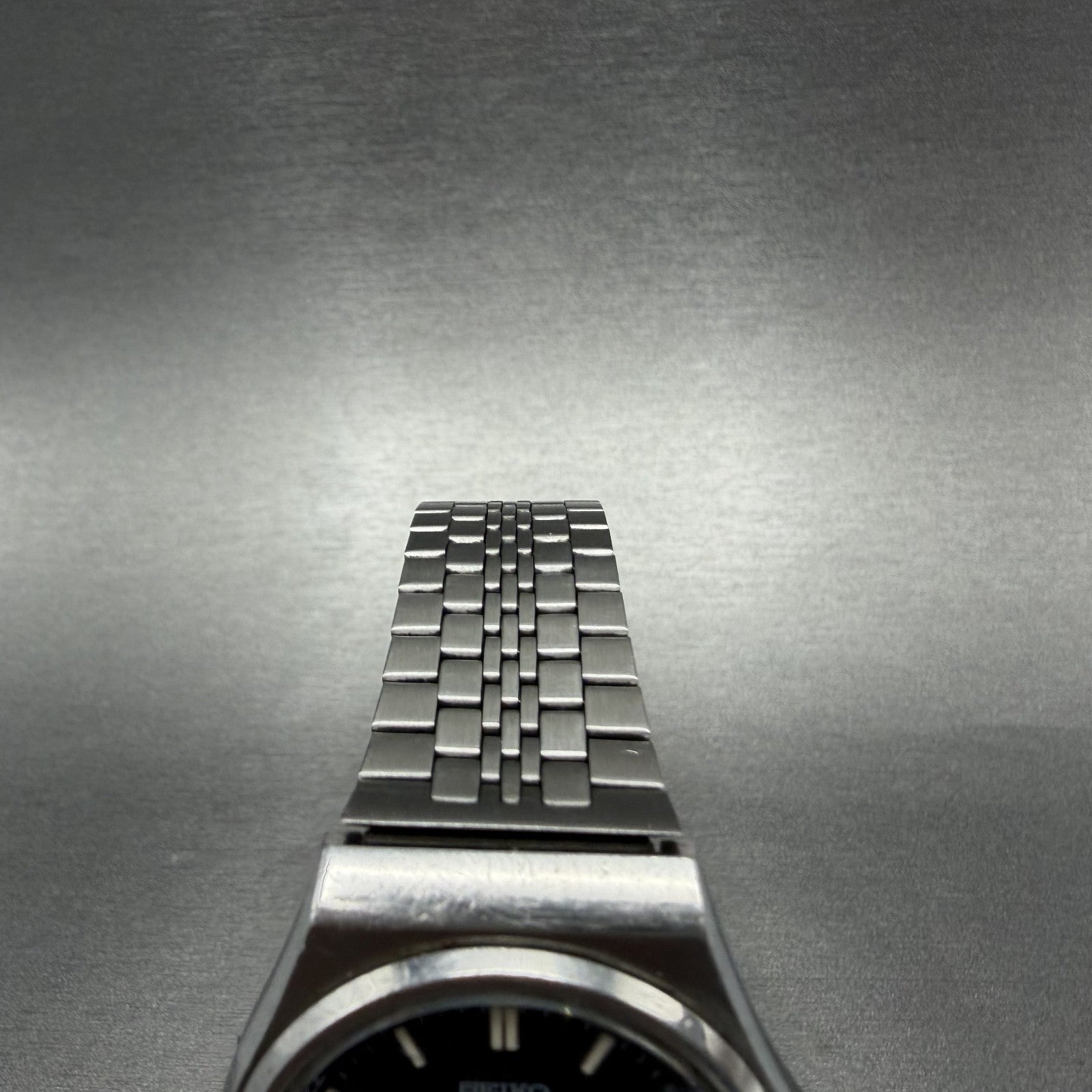 Seiko SilverWave Watch Men 35mm Black Dial Silver Tone 7121-7020 New Battery4