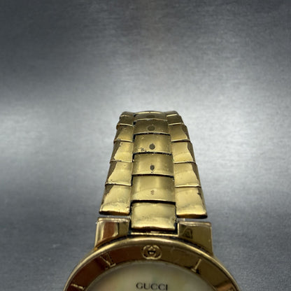 Gucci 3300M Watch Men 33mm MOP Dial Gold Plated Round Vintage PARTS5