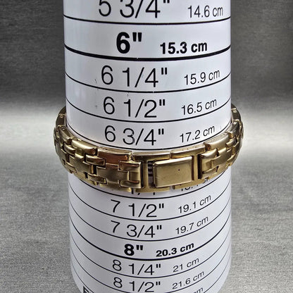 Seiko Watch Women 24mm Brown Dial Gold Tone Round 1N00-1E19 New Battery VTG JP29