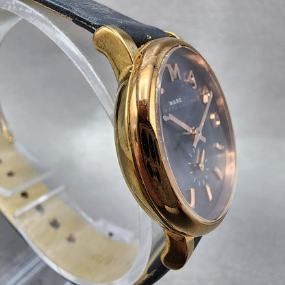Marc Jacobs Baker Watch Women 28mm Blue Dial Rose Gold Tone Small Seconds NewBat3