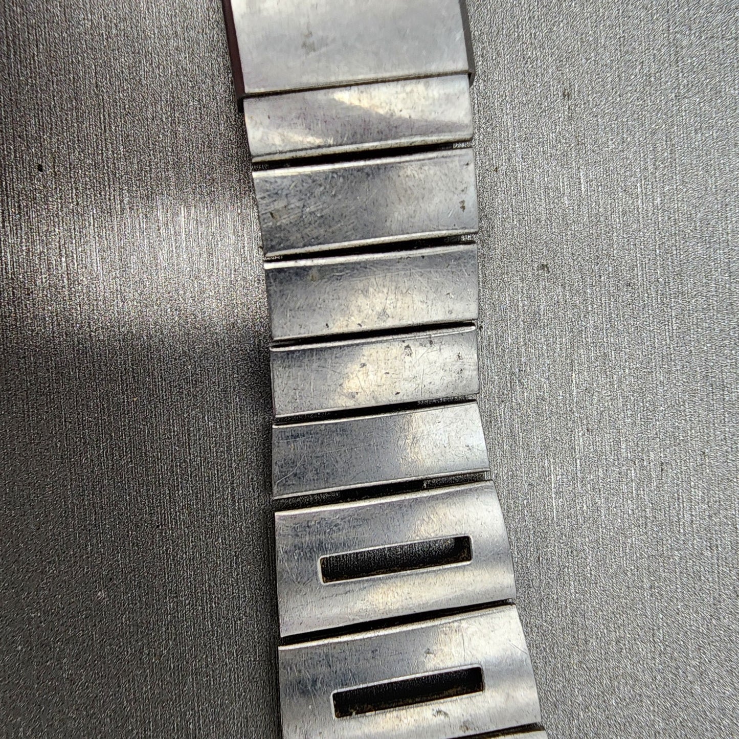 VTG Seiko bracelet 22mm Stainless Steel Tri Folding Clasp Japan made READ!!!4